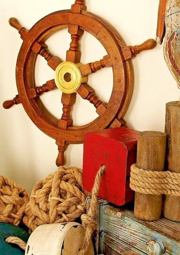 Ruota legno ottone - legno,