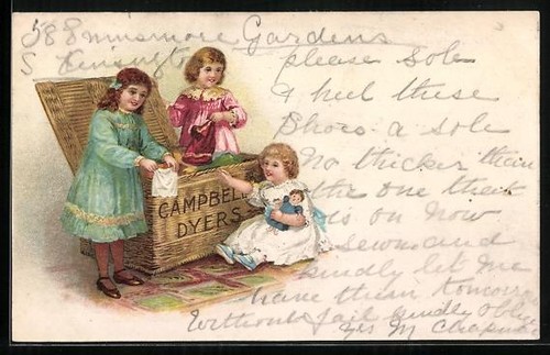 Cartolina tre ragazze - cartolina,