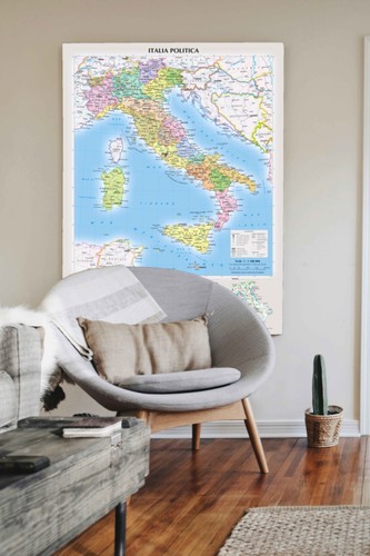 Quadro planisfero arredamento - quadro,