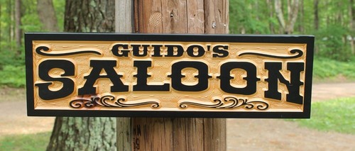 Custom western signs - western, carved