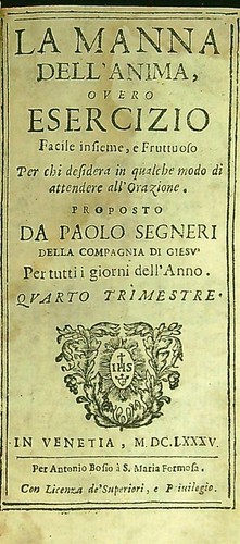 Manna dell anima segneri - manna, dell'anima
