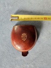 Portamonete tacco in cuoio artigianale fiorentino senza cuciture Vintage 