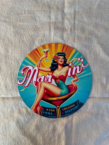 Insegna martini rotonda 20x20 - martini, rotonda,