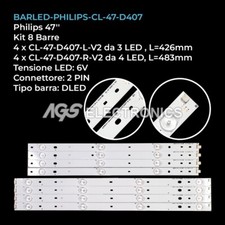 KIT 8 BARRE STRIP LED TV