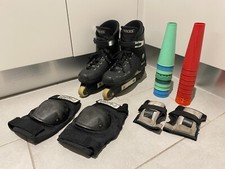? Pattini a Rotelle ROCES con protezioni e coni - ottime condizioni ?