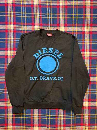 Felpa girocollo nera diesel - girocollo,
