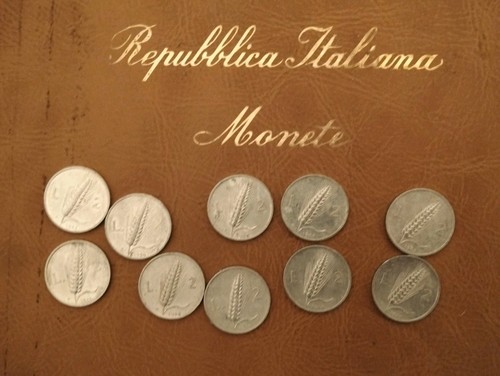 Lotto monete 2 lire - 10,