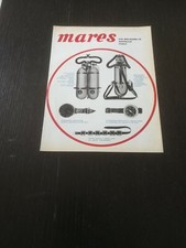 1961 MARES RAPALLO ACCESSORI SUBACQUEA BOMBOLA PROFONDIMETRO PUBBLICITA EPOCA  