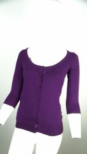 ZARA CARDIGAN GIACCA JACKET VIOLA A 3 / 4 DONNA TAG SIZE XS