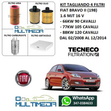 KIT TAGLIANDO 4 FILTRI FIAT