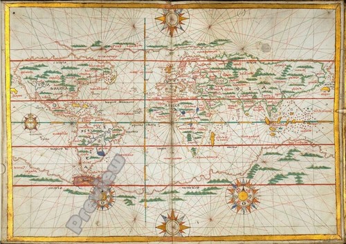 Antico mondo mappa - mondo, mare