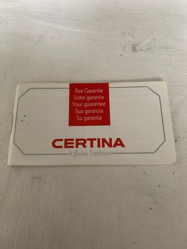 Certina garanzia libretto - garanzia,