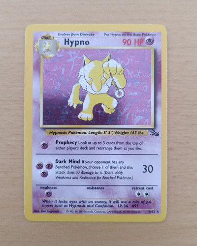 Hypno fossil raro - hypno,