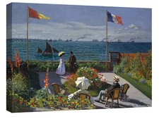 Canvashop Quadri moderni cm 100x70 Monet terrazza quadro stampa tela canvas arte