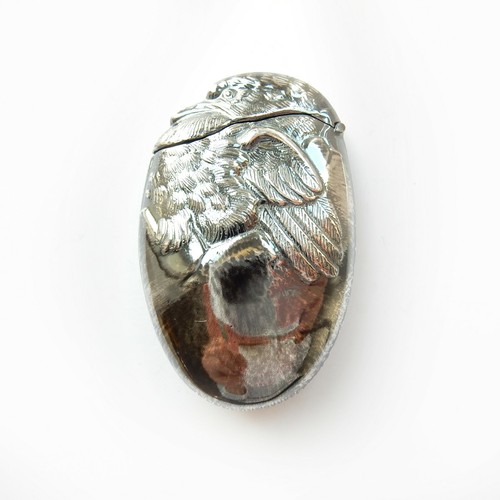 Silverplated chick egg vesta - chick,