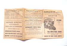 VECCHIO ORARIO FERROVIE TRENO FERROVIE FS 1924 STAZIONE GENOVA