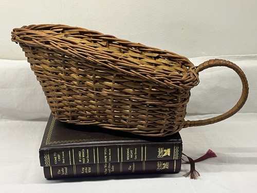 Vintage french wicker wine - french,