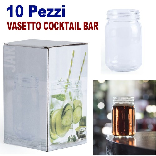 10pz bicchiere barattolo bar - barattolo,