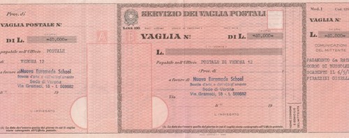 Italia modulo postale vaglia - italia:,