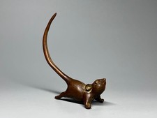 Vecchio topo in bronzo okimono