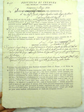 ANTICO DOCUMENTO 1820