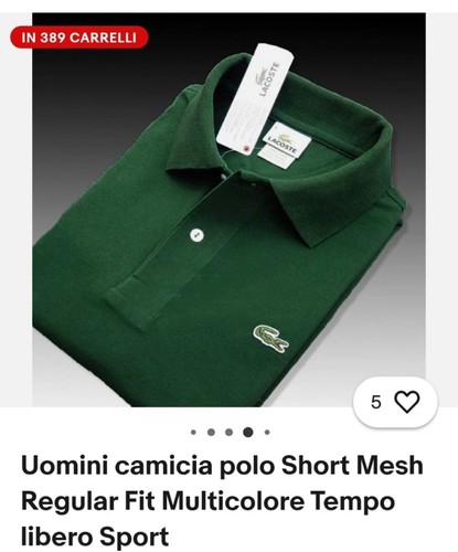 Polo lacoste uomo xxl - polo, verde