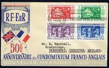 NEW HEBRIDES 1956 (20 Oct) Illustrated First Day Cover - 41203