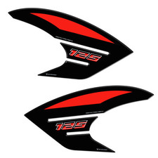 Adesivi Resinati 3D Moto Protezioni Laterali Serbatoio KL Duel 125 2025 compatib