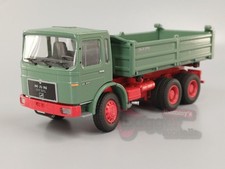 1061-10 - Conrad - MAN F8 Diesel 3 assi ribaltabile su tre lati verde nuovo imballo originale 1:50