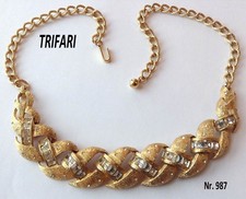 Trifari, affascinante collier con strass anni 60