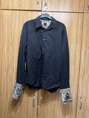 Camicia hans ubbink nera - camicia, misto