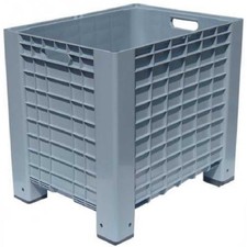 Contenitore in plastica Lt.255 mm.800x600xh.740 cassone microbins 4 piedi uso in