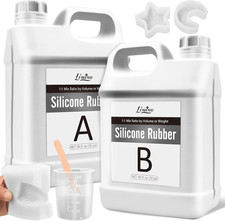 Gomma Silicone Liquido - 3.8L/4.2Kg Traslucido per Fabbricazione Di Stampi - 1:1