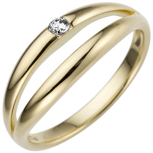 Anello oro giallo 585 - anello, con