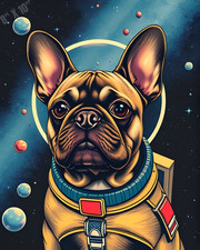 Bulldog francese nello spazio