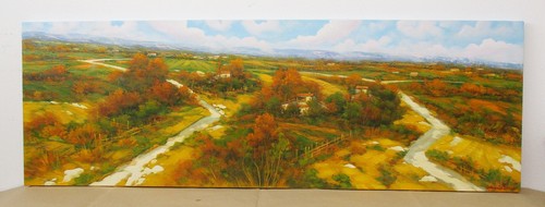Paesaggio autunnale olio - autunnale",