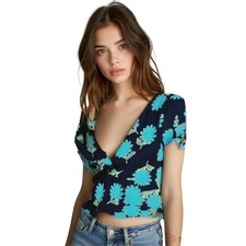 Zara Black Floral Daisy Peplum