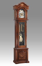 Orologio a Pendolo a Colonna Pesi Legno Intarsiato da Salone Nuovo Made in Italy