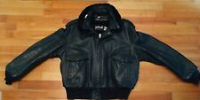 giubbotto in pelle schott taglia 52, con collare e interno imbottito originale