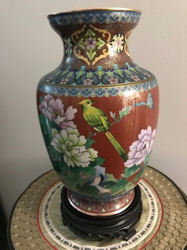 Cloisonne vase bronze - vase,
