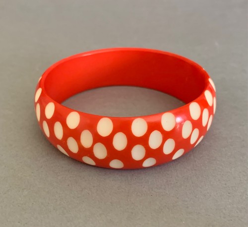 Bracciale largo vintage rosso