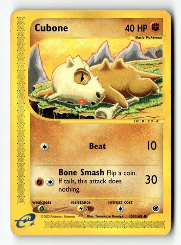Pokemon card cubone - cubone, lp