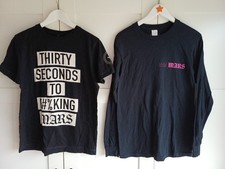 2x 30 Seconds to Mars Band T- Shirt & Longsleeve Größe S Merch Rock Pop Musik