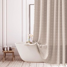 Farmhouse Plaid Shower Curtain