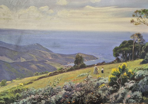 Dipinto olio tela campagna - su,
