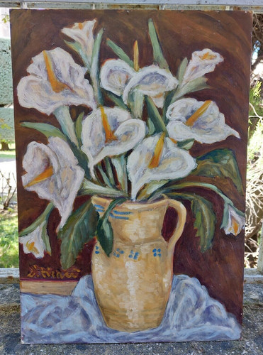 Dipinto olio cartone - olio,