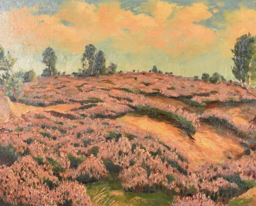 Paesaggio brughiera dipinto - paesaggio,