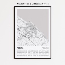 Stampa Mappa Pesaro, Poster