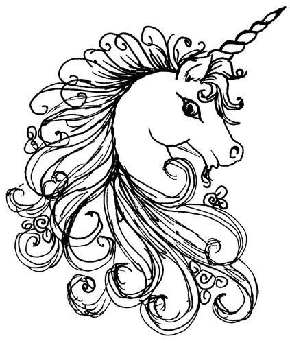 Timbro gomma unicorno - in,