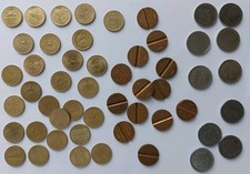 Lotto 50 monete italia 100 200 lire commemorative e gettoni telefonici 